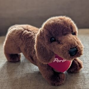 Douglas Dachshund Cuddle Toy 13" Plush Brown Stuffed Animal Portillo's